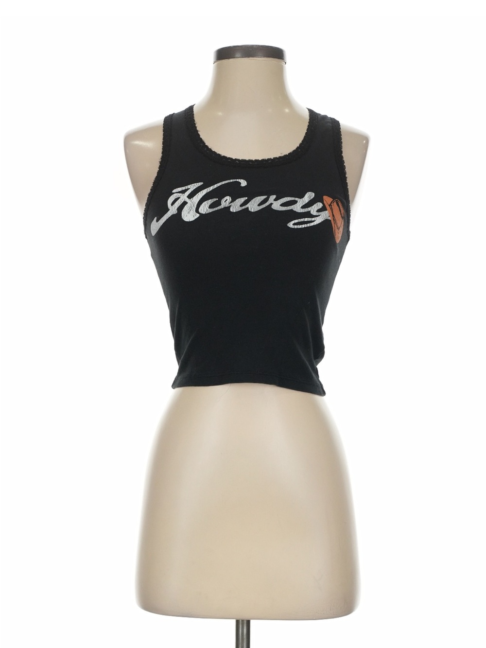 Daydreamer Black 'Howdy' Crop Tank with Script Graphic